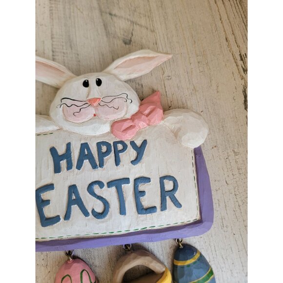 Eddie Walker happy Easter Bunny sign hanging basket egg wall decor - Picture 4 of 8
